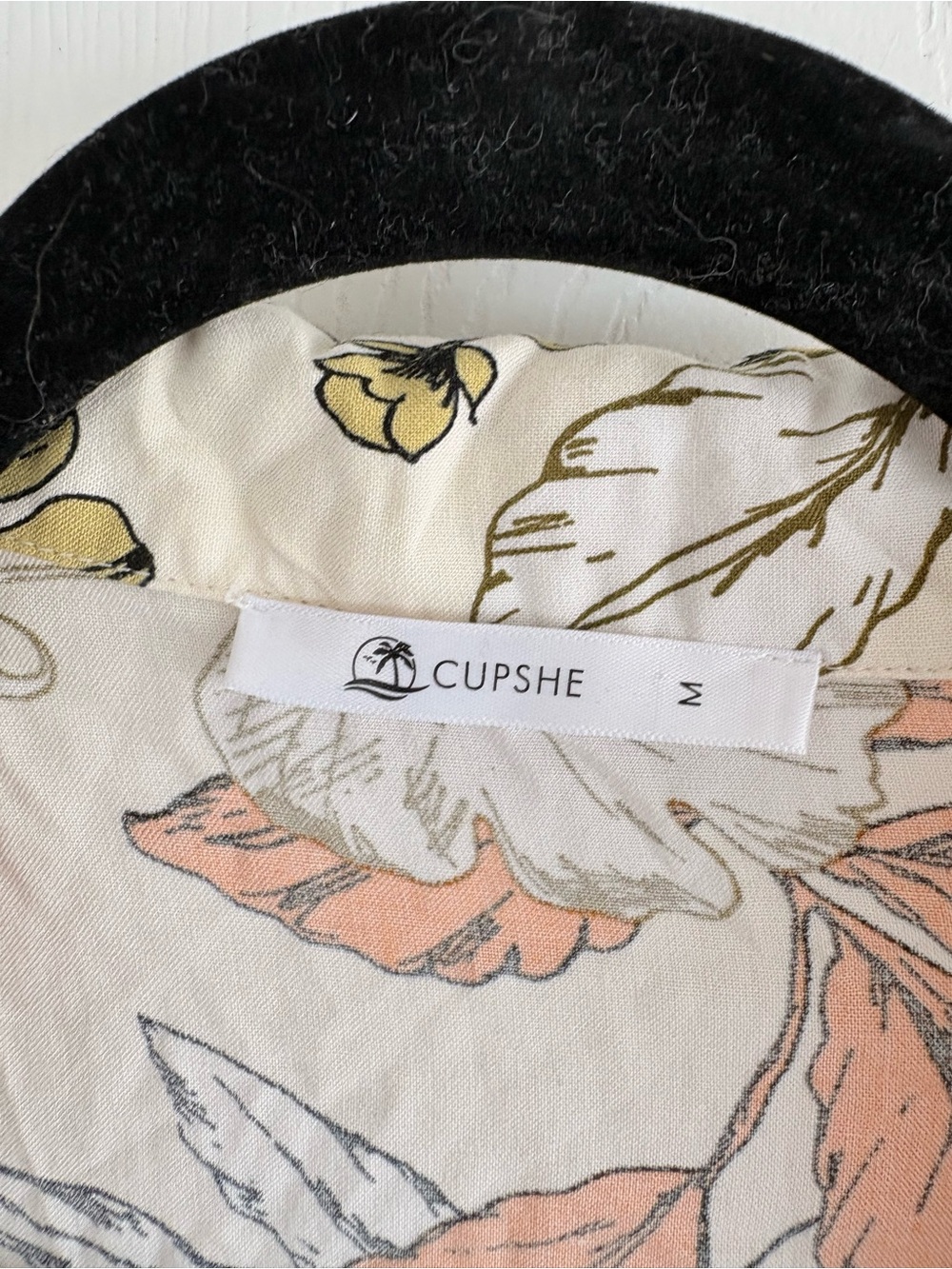 Cupshe White Orange Floral Tunic Button Shirt Cover Dress Cruise Resort Coastal - Picture 3 of 8